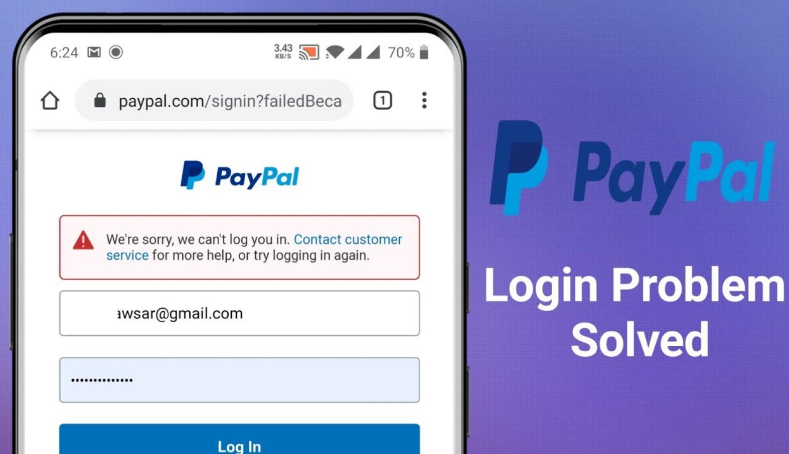 Cannot Log in to Your PayPal Account